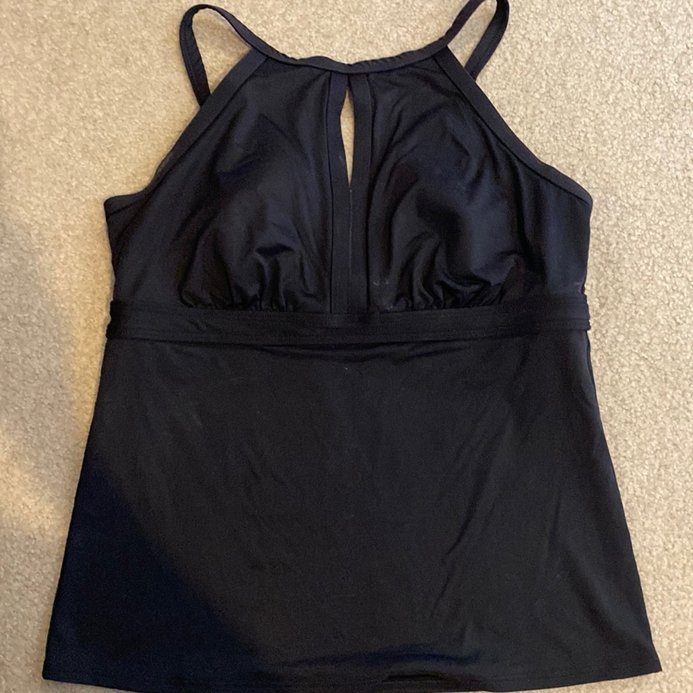 Lands End tankini top with a high neck. Size 12D